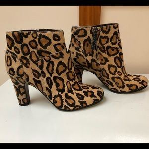 Sam Edelman calf hair leopard bootie 6.5 / 7m